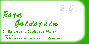 roza goldstein business card